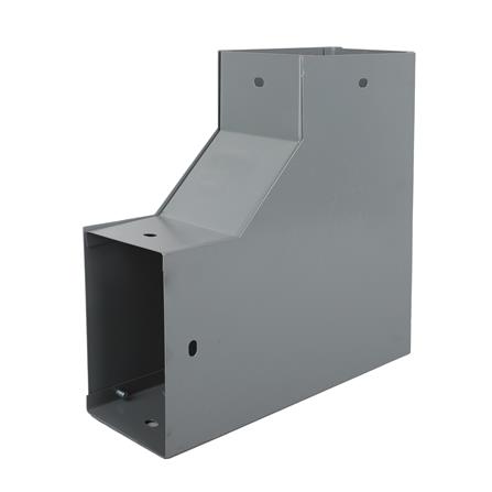 ข้องอ เปิดบน รางไวร์เวย์ SUPER 4X6 นิ้ว สีเทา