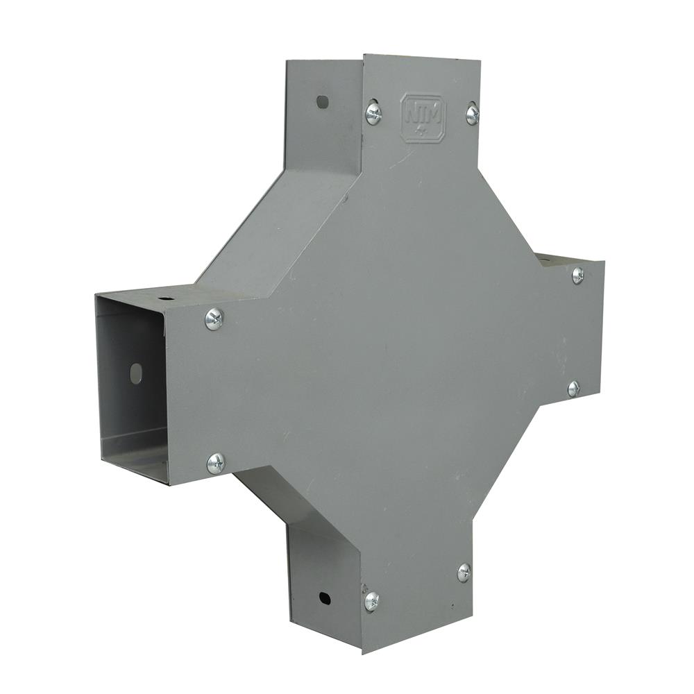 ข้อต่อสี่ทางไวร์เวย์ SUPER 3X4 นิ้ว สีเทา