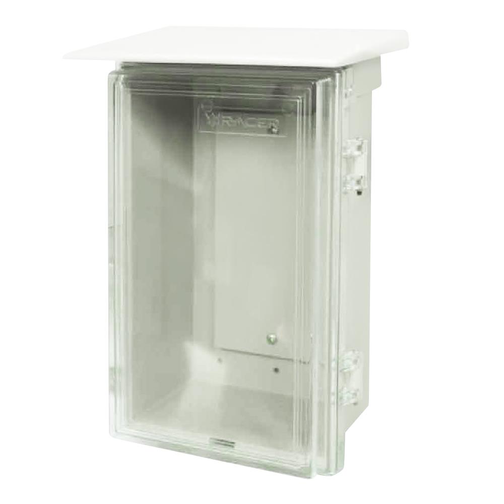 ตู้กันน้ำฝาใสแบบมีหลังคา RACER EER03-TC 13X17 นิ้ว สีเทา