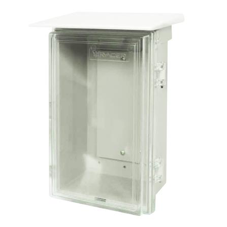 ตู้กันน้ำฝาใสแบบมีหลังคา RACER EER03-TC 13X17 นิ้ว สีเทา