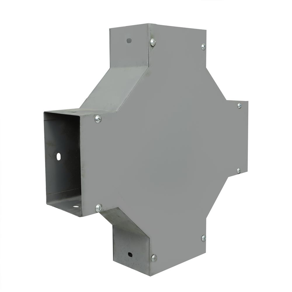 ข้อต่อสี่ทางไวร์เวย์ SUPER 4X6 นิ้ว สีเทา