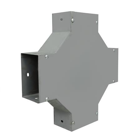 ข้อต่อสี่ทางไวร์เวย์ SUPER 4X6 นิ้ว สีเทา