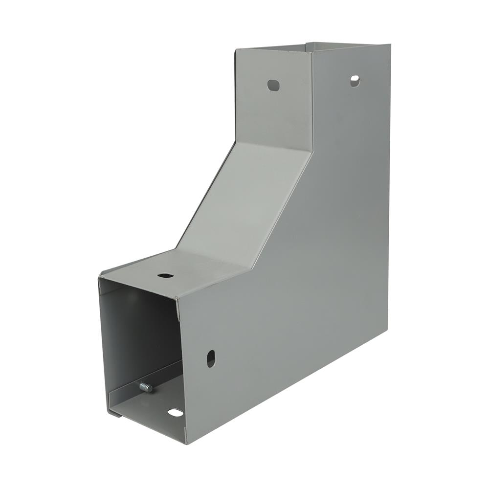 ข้องอ เปิดบน รางไวร์เวย์ SUPER 3X4 นิ้ว สีเทา