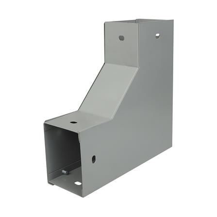 ข้องอ เปิดบน รางไวร์เวย์ SUPER 3X4 นิ้ว สีเทา_0