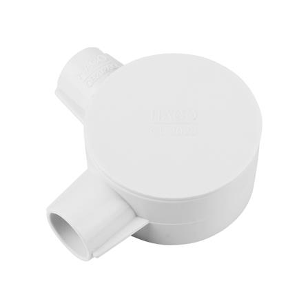 กล่องพักสายกลม 2 ทาง 90 องศา HACO 20 มม. CB202/90 สีขาว_0