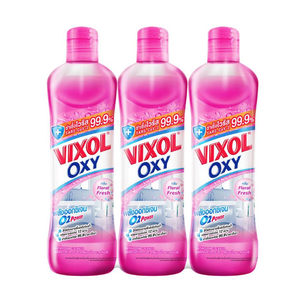 น้ำยาทำความสะอาดห้องน้ำ VIXOL OXY 700 มล. FLORAL FRESH แพ็ก 3 ชิ้น