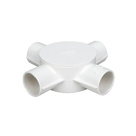 กล่องพักสาย 4 ทาง HACO 25 มม. CB254 สีขาว_0