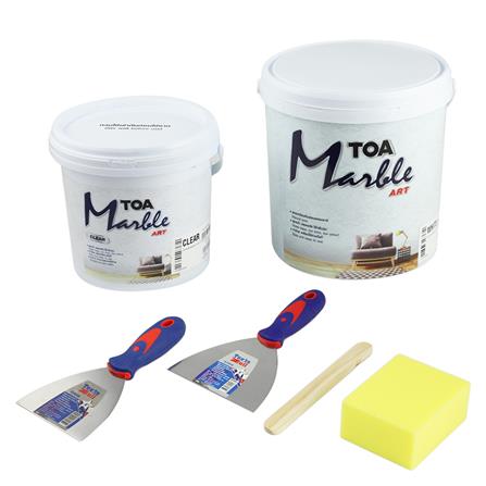 สีน้ำเท็กเจอร์ TOA MARBLE ART สีขาว 10 กก._0