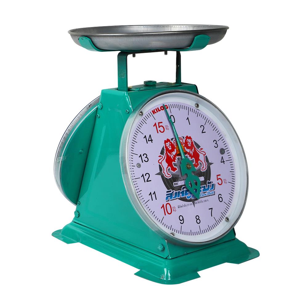 เครื่องชั่งสปริง ตราสิงห์ 15 กก. สีเขียว