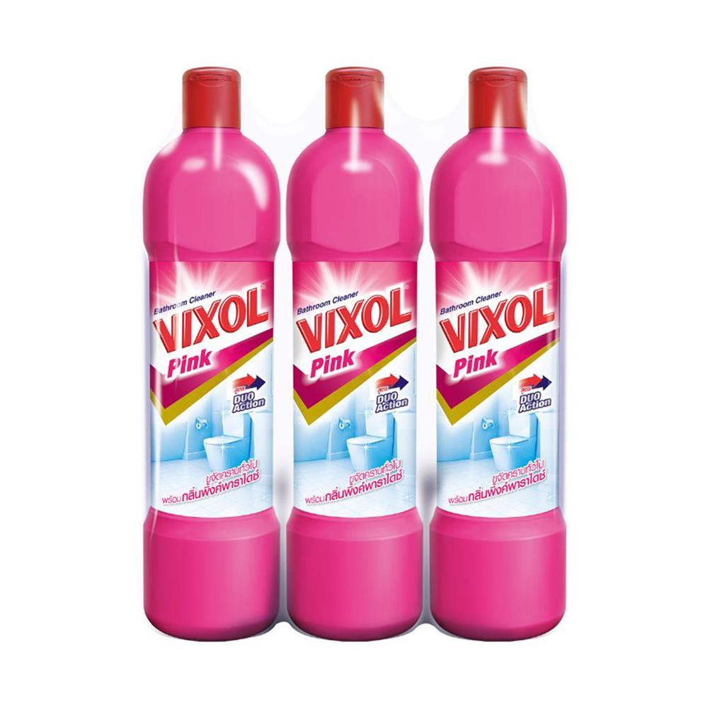 น้ำยาทำความสะอาดห้องน้ำ VIXOL 900 มล. ชมพู แพ็ก 3 ชิ้น
