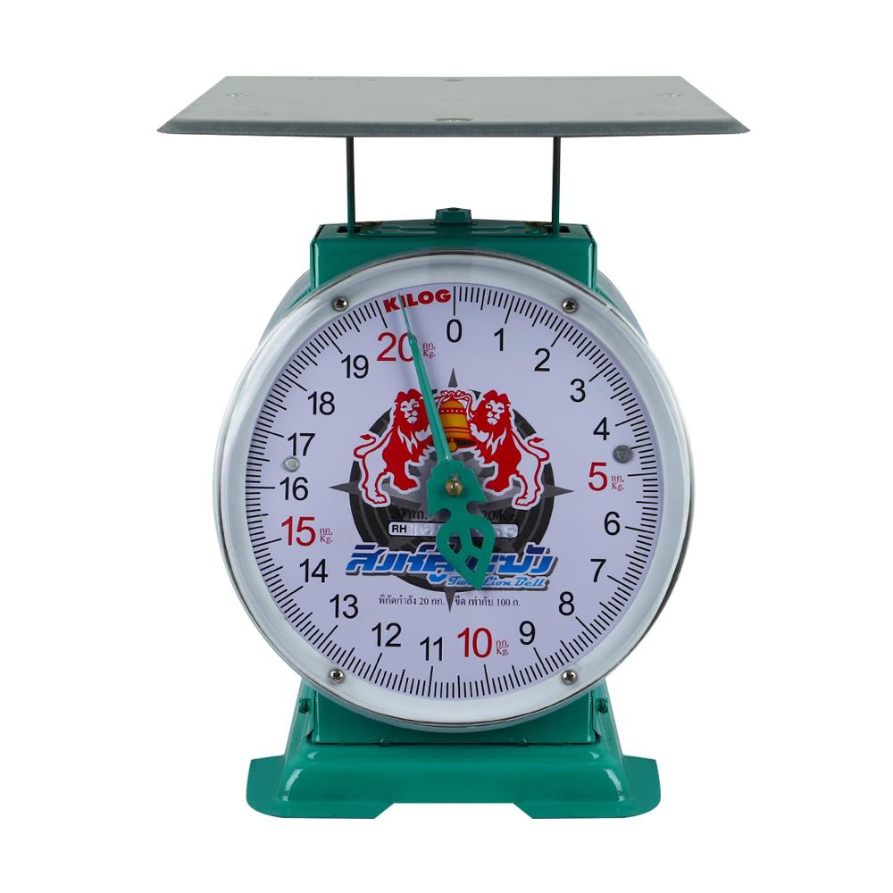 เครื่องชั่งสปริง ตราสิงห์ 20 กก. สีเขียว