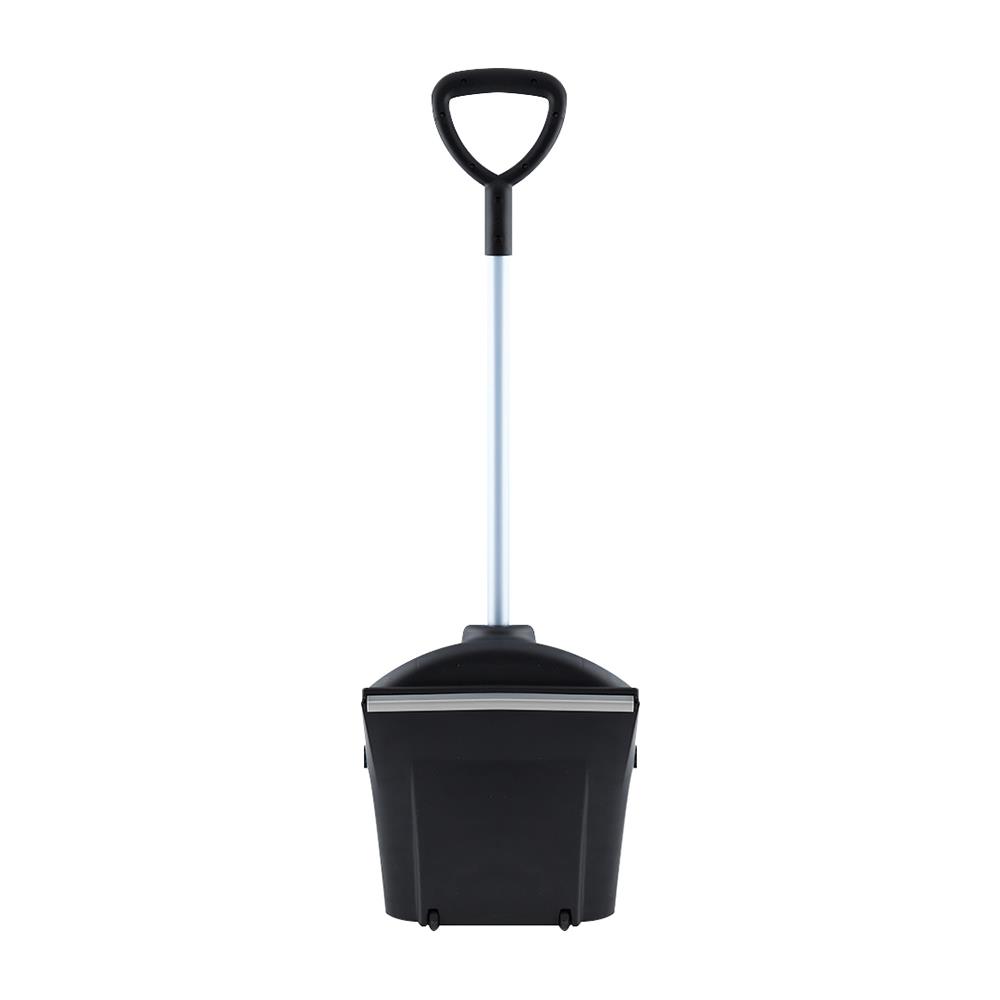 ชุดไม้กวาดพร้อมที่โกยผงฝาปิด BE MAN 14 นิ้ว สีดำ