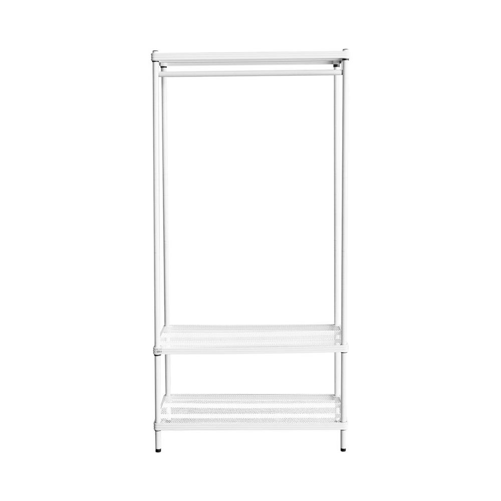 ตู้เสื้อผ้าราวแขวนพร้อมชั้นวาง PLIM MESHGRID 90X45X180 ซม. สีขาว