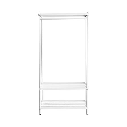 ตู้เสื้อผ้าราวแขวนพร้อมชั้นวาง PLIM MESHGRID 90X45X180 ซม. สีขาว_2