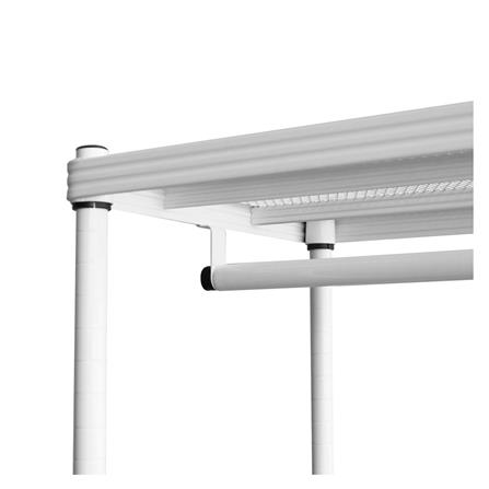 ตู้เสื้อผ้าราวแขวนพร้อมชั้นวาง PLIM MESHGRID 90X45X180 ซม. สีขาว_3