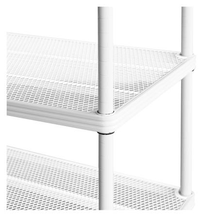 ตู้เสื้อผ้าราวแขวนพร้อมชั้นวาง PLIM MESHGRID 90X45X180 ซม. สีขาว_4