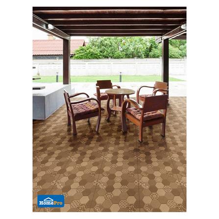 กระเบื้องพื้น 20x20 นิ้ว COTTO เฮกสเคป น้ำตาล PM 1M2_3