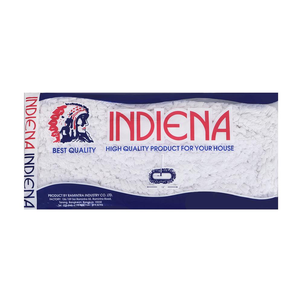 อะไหล่ผ้าม็อบดันฝุ่นคอตตอน INDIENA 18 นิ้ว สีขาว