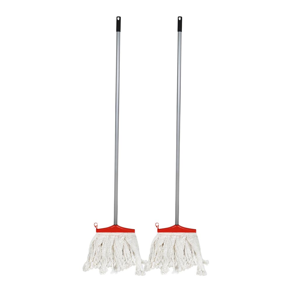 ไม้ม็อบคอตตอน BE MAN รุ่นเรนโบว์ 10 นิ้ว แพ็กคู่ สีขาว