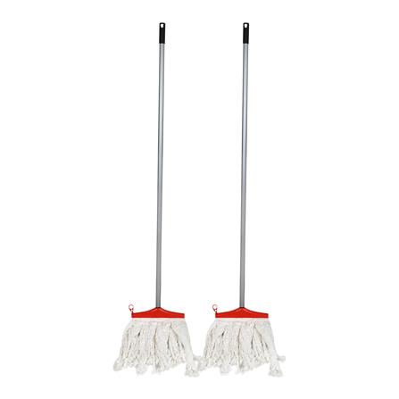 ไม้ม็อบคอตตอน BE MAN รุ่นเรนโบว์ 10 นิ้ว แพ็กคู่ สีขาว