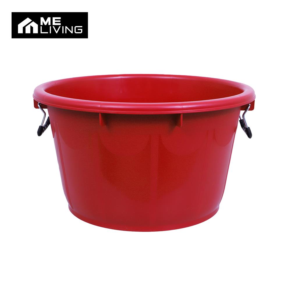 กะละมังกลมหูเหล็ก ME LIVING 50 ซม. สีแดง