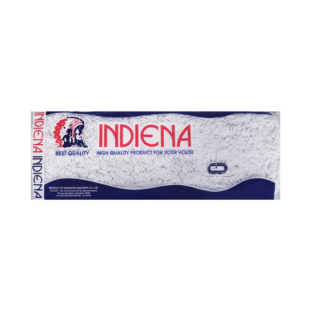 อะไหล่ผ้าม็อบดันฝุ่นคอตตอน INDIENA 24 นิ้ว สีขาว