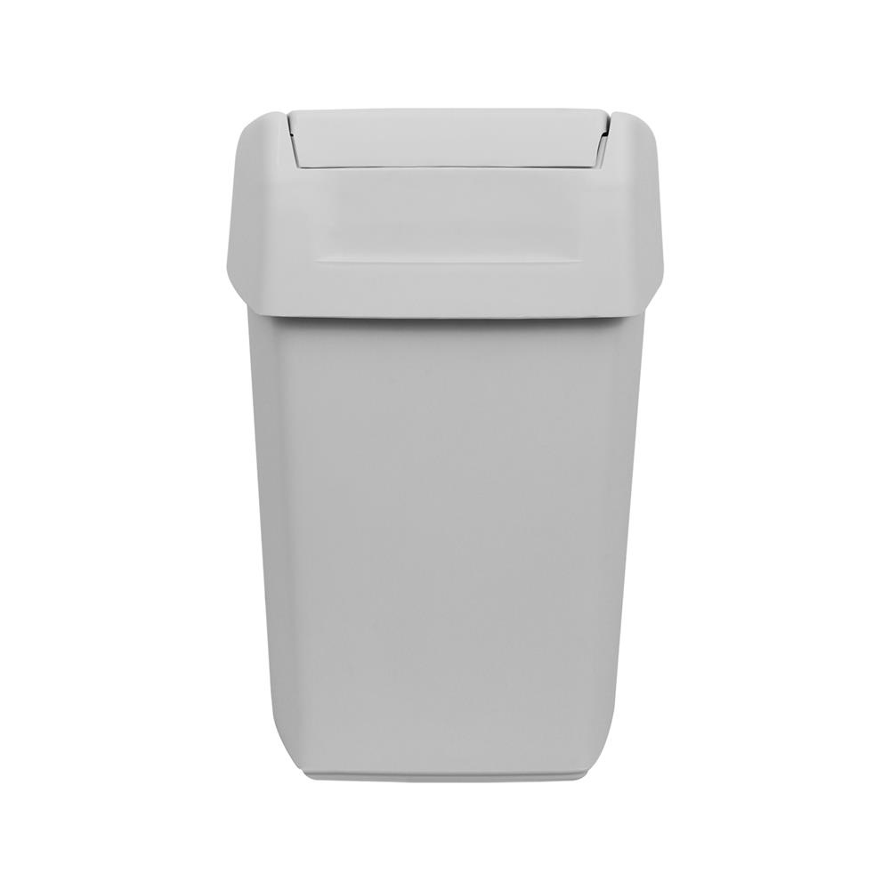 ถังขยะเหลี่ยมฝาสวิง DKW HH-207P 25 ลิตร สีเทา