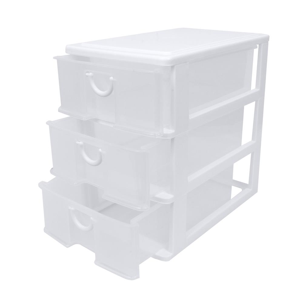 ตู้ลิ้นชัก 3 ชั้น JCP 5806 18x27x27 ซม. สีใส