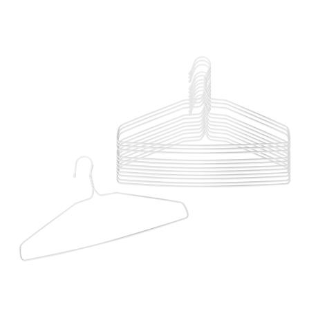 ไม้แขวนเสื้อลวดเคลือบ อ.โรจน์รุ่ง 431 สีขาว แพ็ก 12 ชิ้น_1