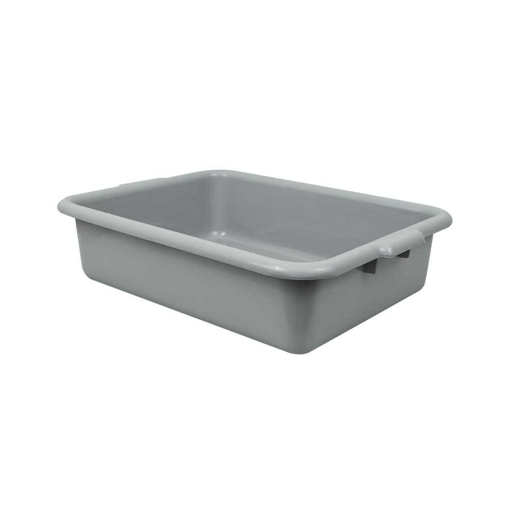 กระบะเหลี่ยมเก็บจาน PANUNION 18 ลิตร สีเทา