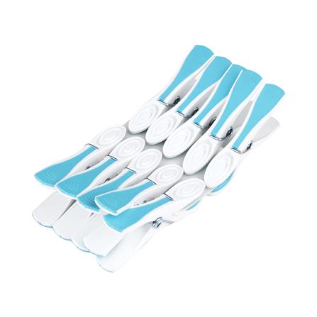 กิ๊บหนีบผ้าเสริมยาง NAPA สีขาว/ฟ้า แพ็ก 10 ชิ้น