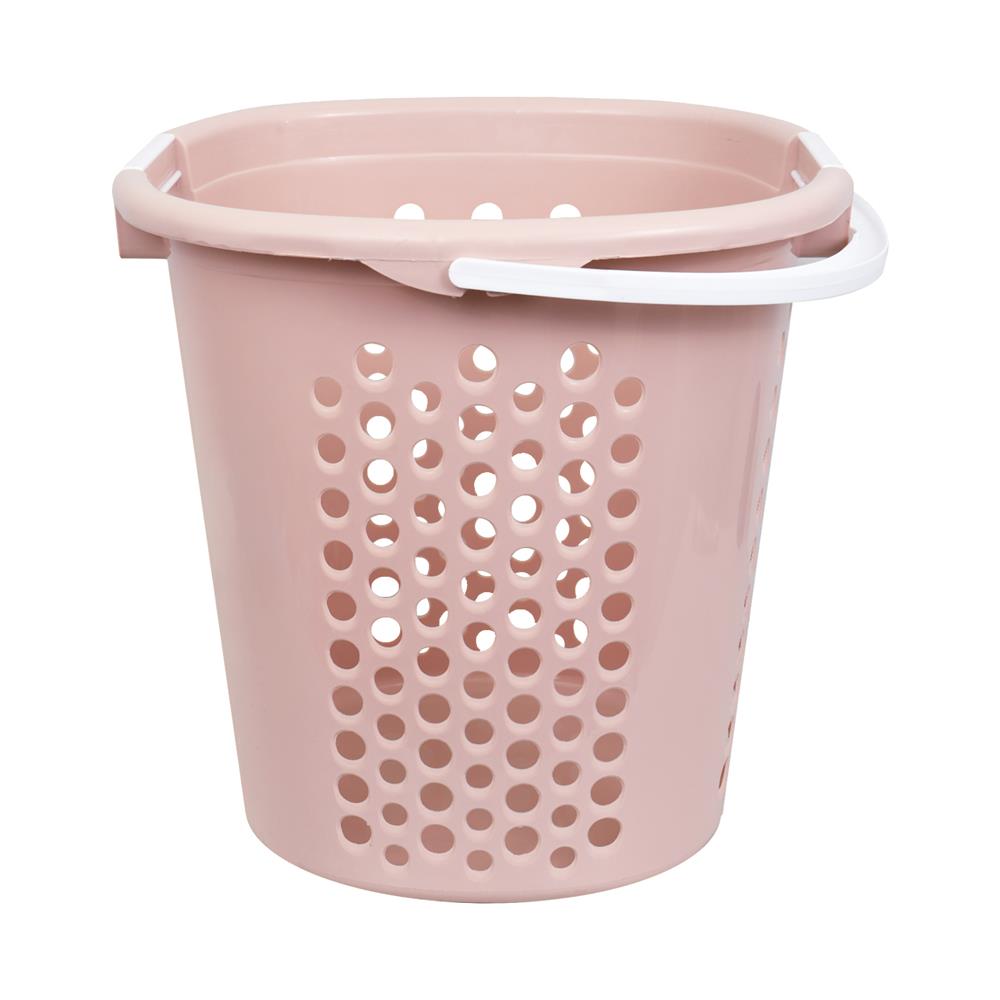 ตะกร้าผ้ากลมหูหิ้ว API 5050 สีชมพู