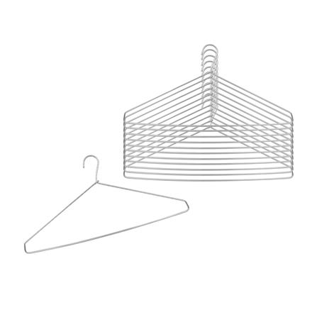 ไม้แขวนเสื้ออะลูมิเนียม อ.โรจน์รุ่ง สีเงิน แพ็ก 12 ชิ้น_1