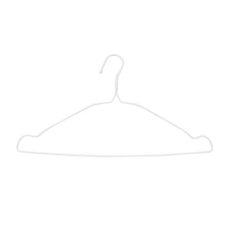 ไม้แขวนเสื้อลวดเคลือบ มีบ่า อ.โรจน์รุ่ง สีขาว แพ็ก 12 ชิ้น