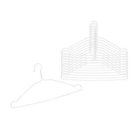 ไม้แขวนเสื้อลวดเคลือบ มีบ่า อ.โรจน์รุ่ง สีขาว แพ็ก 12 ชิ้น_1