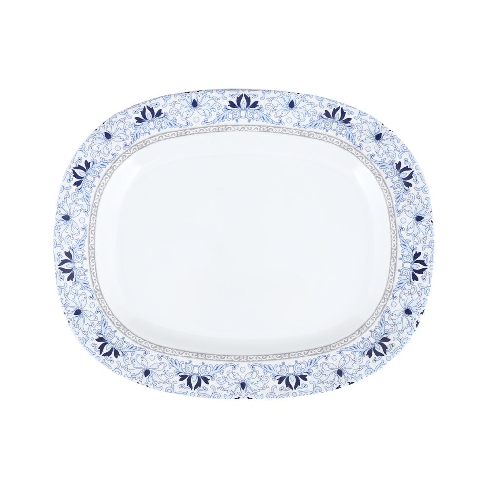 จานเมลามีนทรงเปล 10" UNICA BLUPORT