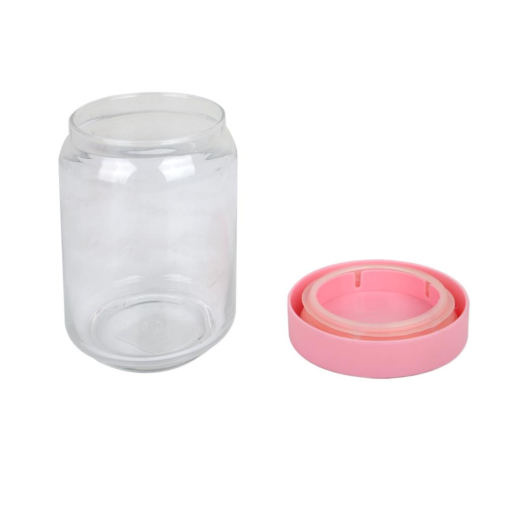 ขวดโหลแก้ว ฝาเกลียว OCEAN GLASS 0.65 ลิตร ฝาสีชมพู