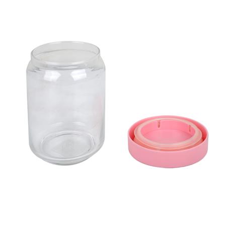 ขวดโหลแก้ว ฝาเกลียว OCEAN GLASS 0.65 ลิตร ฝาสีชมพู_1