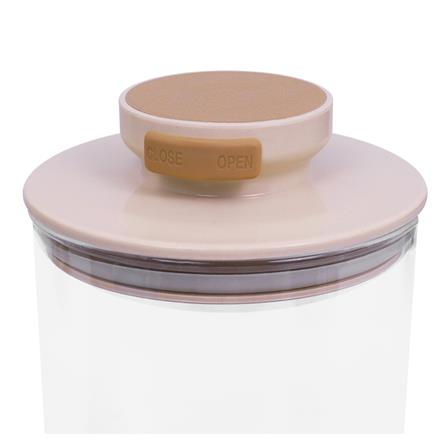 ขวดโหลแก้วฝาดึง 0.7 ลิตร HAPPY WARE สีน้ำตาล_1