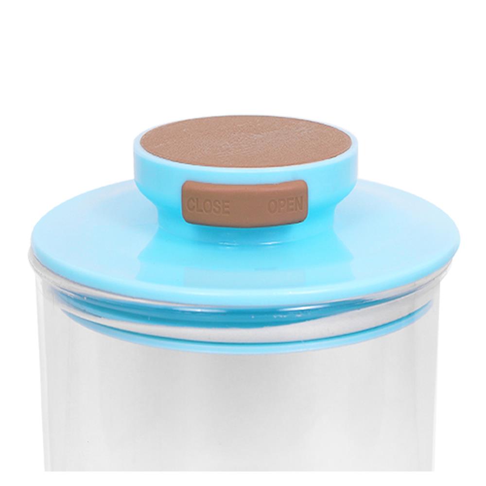 ขวดโหลแก้วฝาดึง 0.7 ลิตร HAPPY WARE สีฟ้า