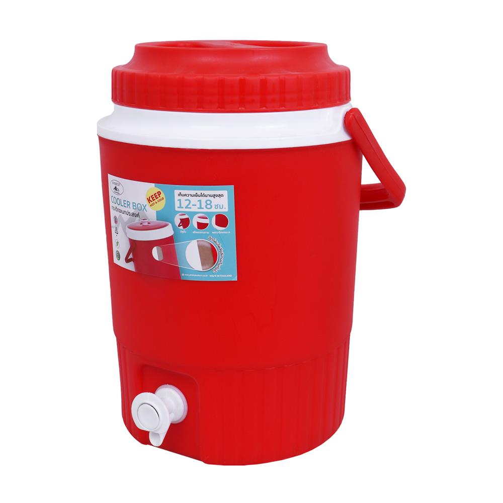 กระติกน้ำแข็งมีก๊อก 8 ลิตร EVEREST AG 434 R สีแดง