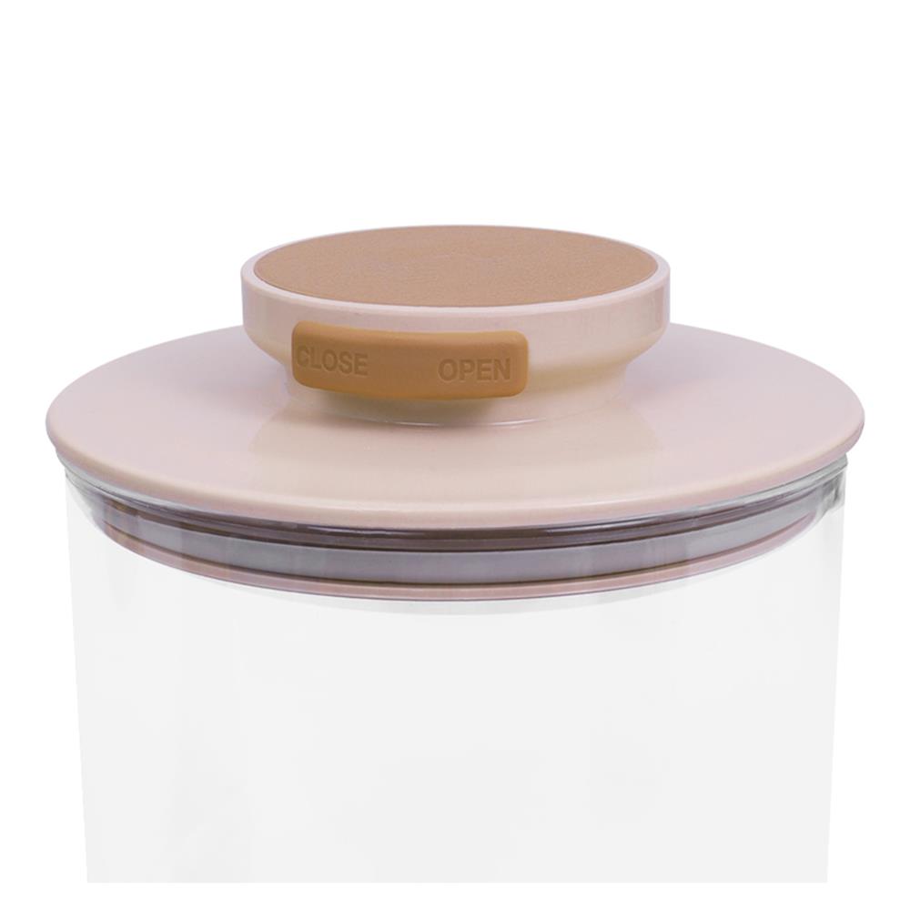 ขวดโหลแก้วฝาดึง 0.5 ลิตร HAPPY WARE สีน้ำตาล