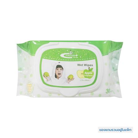 เฟรชพลัสทิชชู่เปียก 30 แผ่น แอปเปิ้ล 1 แถม 1_0
