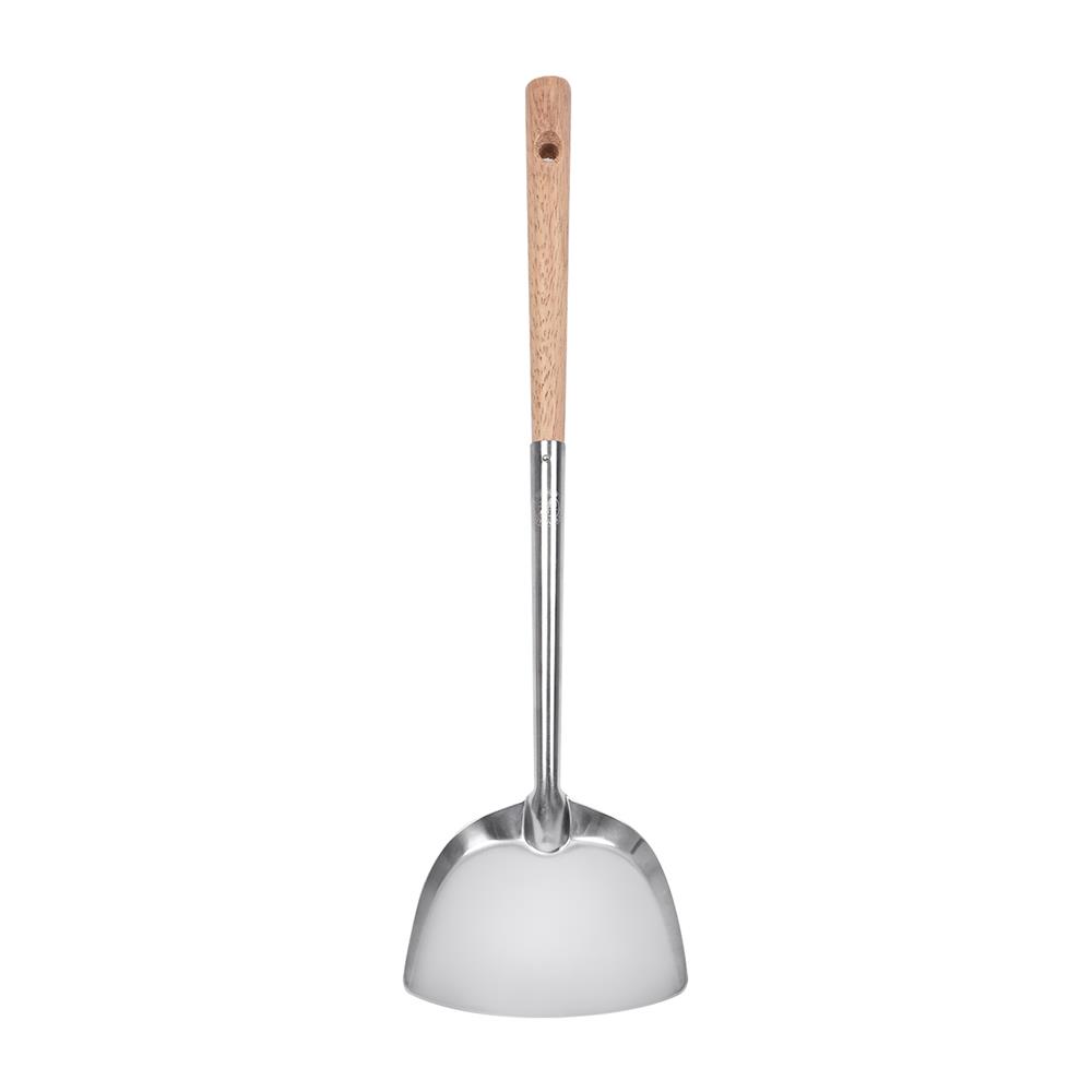 ตะหลิวสเตนเลสด้ามไม้ ROCKET SIZE M