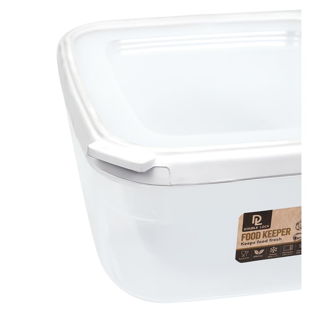 กล่องอาหารเหลี่ยม JCJ 1437 2.5 ลิตร สีใส