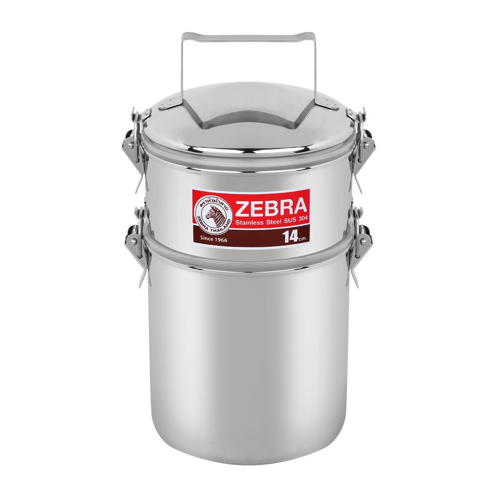 ปิ่นโตสเตนเลส 2 ชั้น ZEBRA SMART LOCK JUMBO