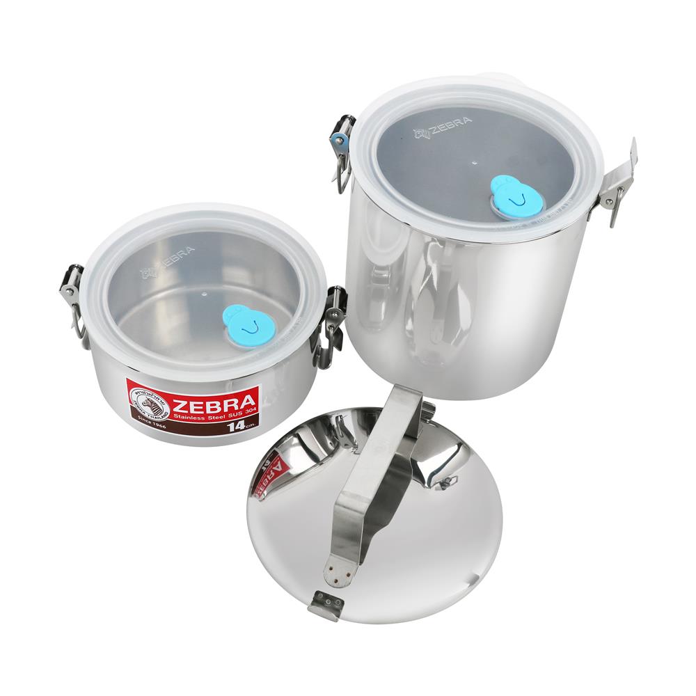 ปิ่นโตสเตนเลส 2 ชั้น ZEBRA SMART LOCK JUMBO