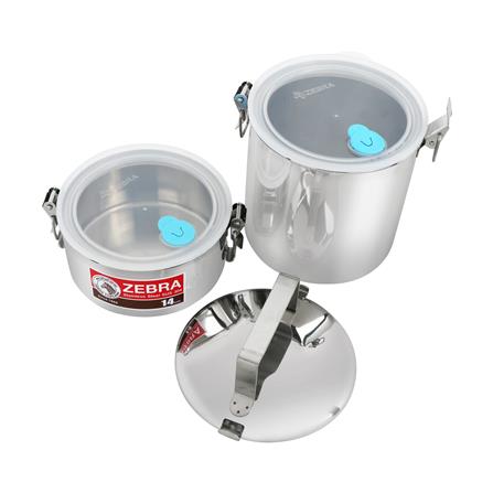 ปิ่นโตสเตนเลส 2 ชั้น ZEBRA SMART LOCK JUMBO_2