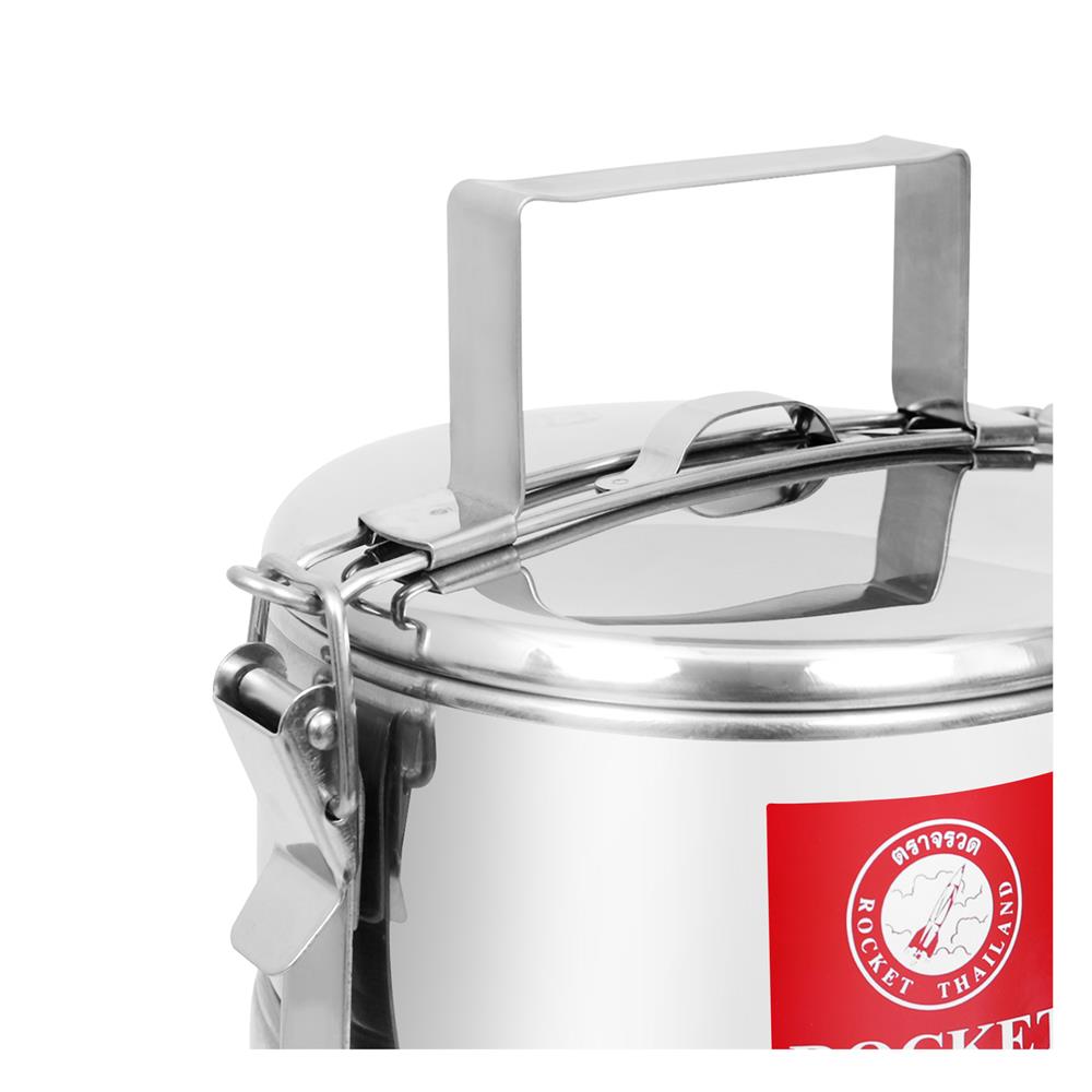 ปิ่นโตสเตนเลสกลม 14 ซม. 5 ชั้น ROCKET