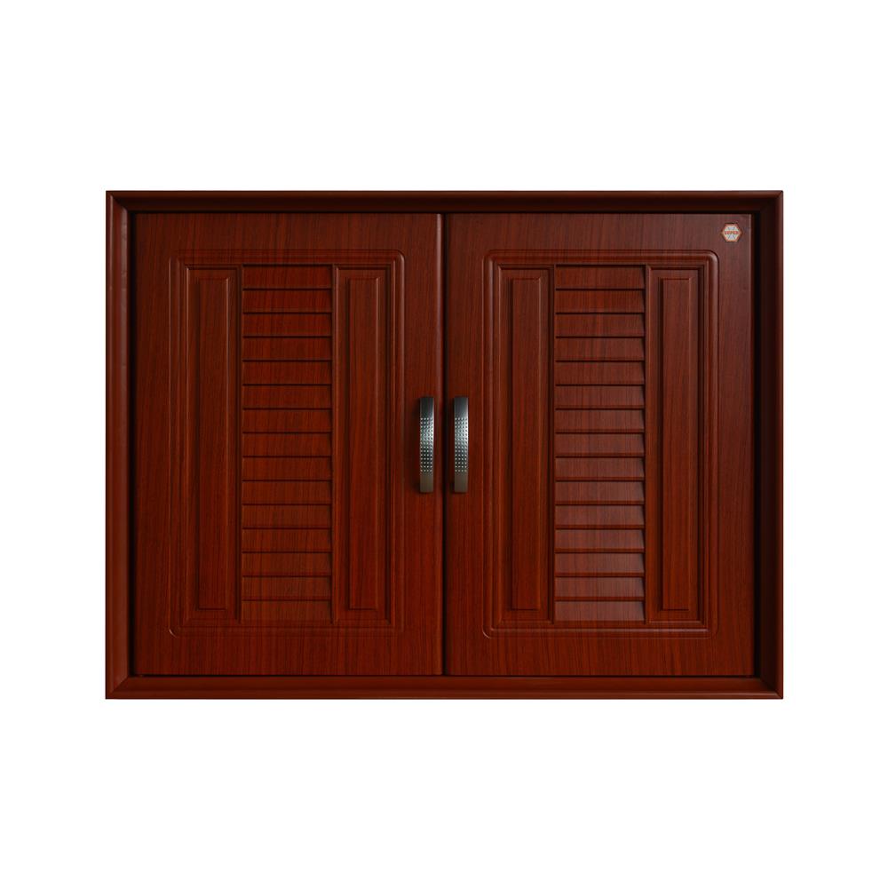 บานซิงค์คู่ลายเกล็ด SUPPER 85x65 ซม. สีมะฮอกกานี